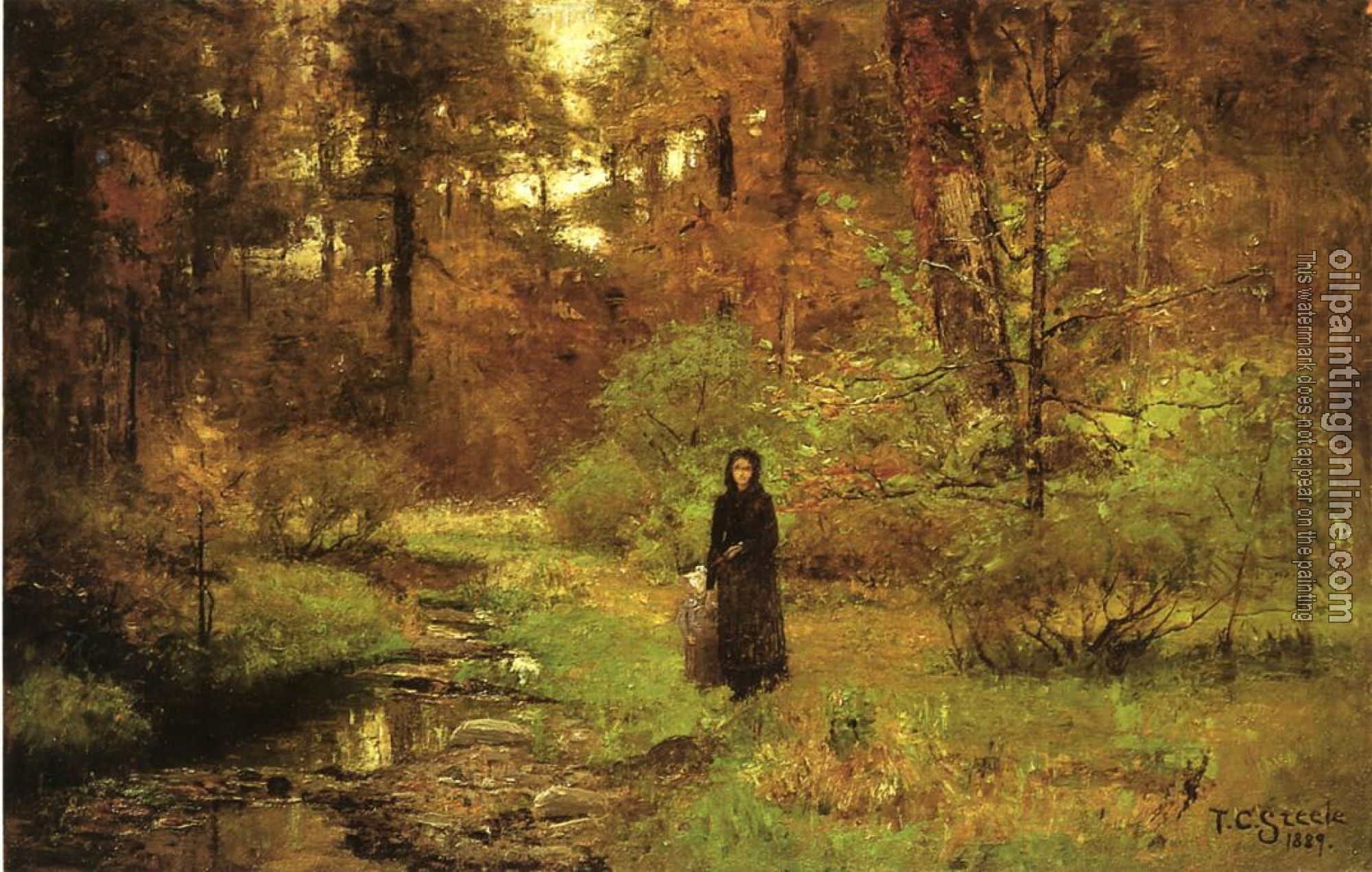 Steele, Theodore Clement - The Brook in the Woods